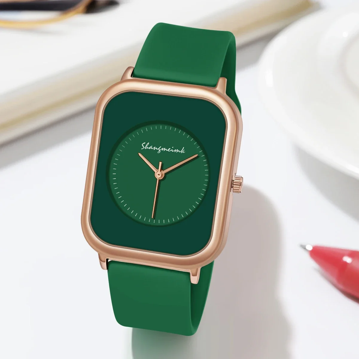 Casual Fashion Simple Personality Literal Women Silicone Quartz Watch