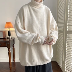 Knitted Men Sweater Turtleneck Loose Casual Bottoming Autumn Pullovers Christmas Sweaters