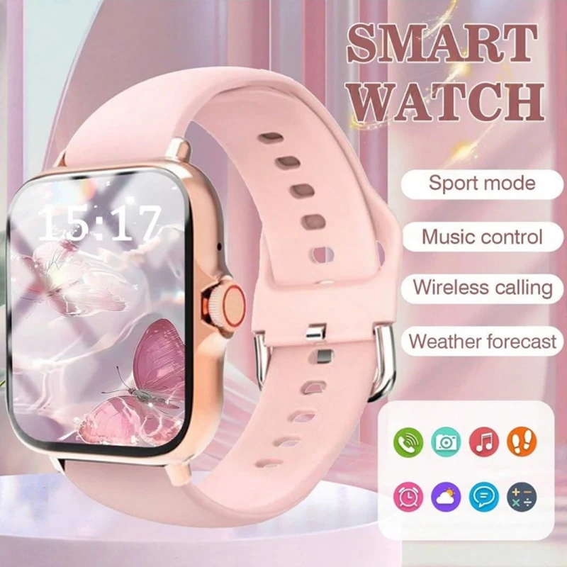 

Смарт-часы с HD-дисплеем 1,83 дюйма — беспроводные звонки, пользовательские обои, совместимые с Android/iOS. Фитнес, оповещения, управление музыкой. Стильный для всех