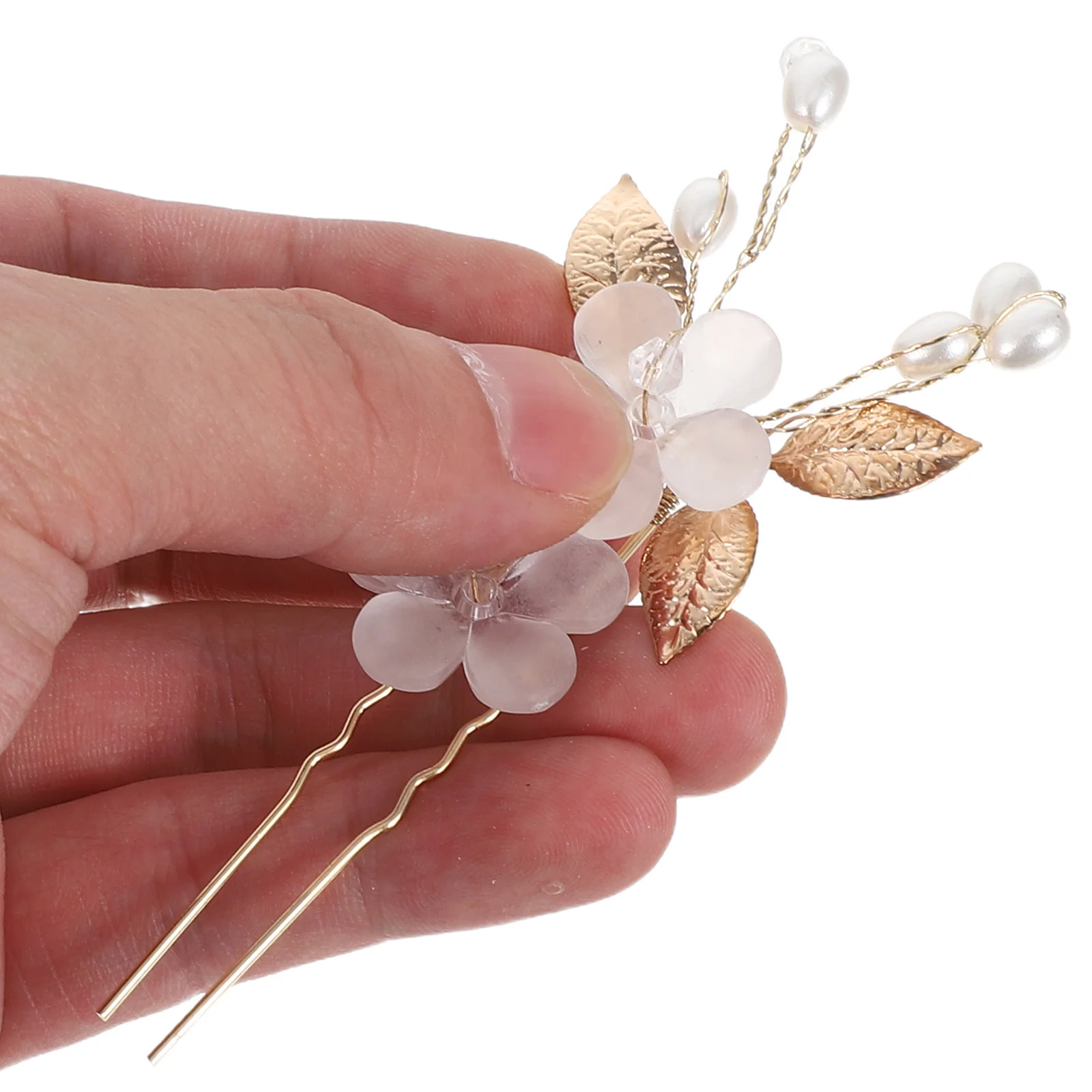 

15Pcs Pearl Rhinestone Hair Pins Bridal Headpiece Set Flower U Shape Clips for Wedding Prom Night Women Accessories