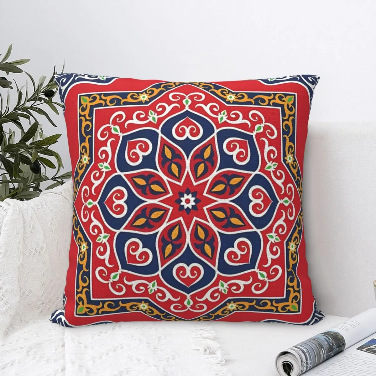 Ramadan Khayamiya Pattern Pillow Case Cushion Cover Polyester Printed Pillow Cover Retro Pillowcases For Sofa Bedroom Home Decor