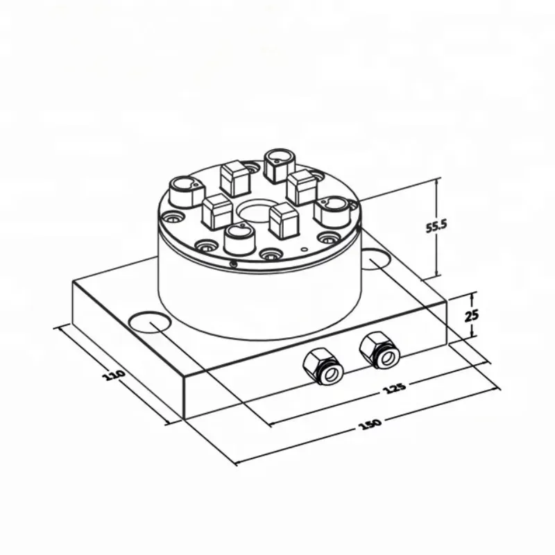 Workholding air Chuck System 3R EDM tooling chuck with base plate for die sinker machine 3A-100062