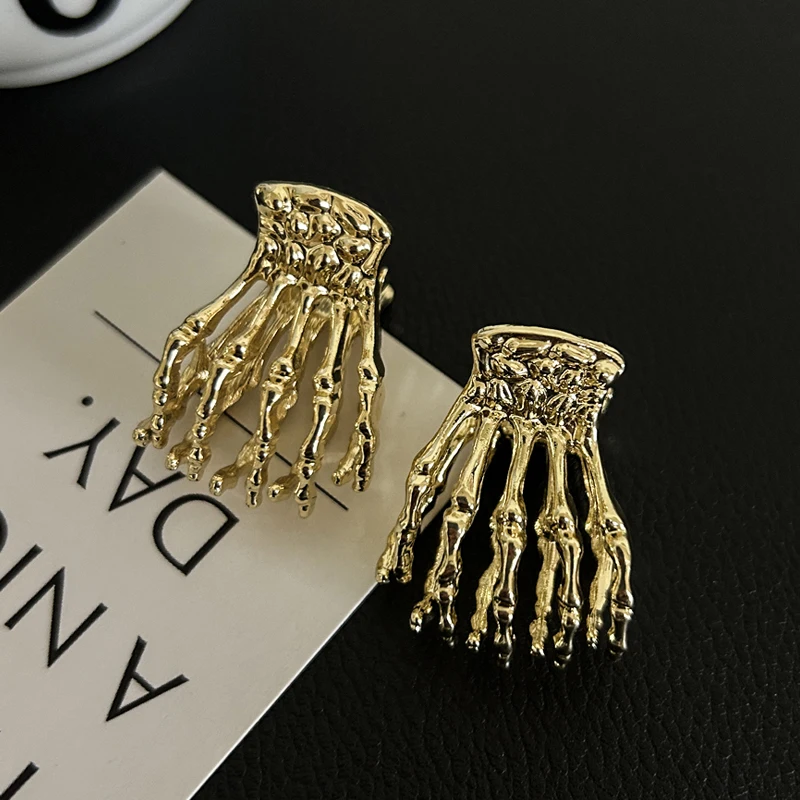 Skull Hairpin Golden Halloween accessori per capelli artigli per capelli ragazze Cute Styling fermagli per capelli moda copricapo accessori per granchi per capelli