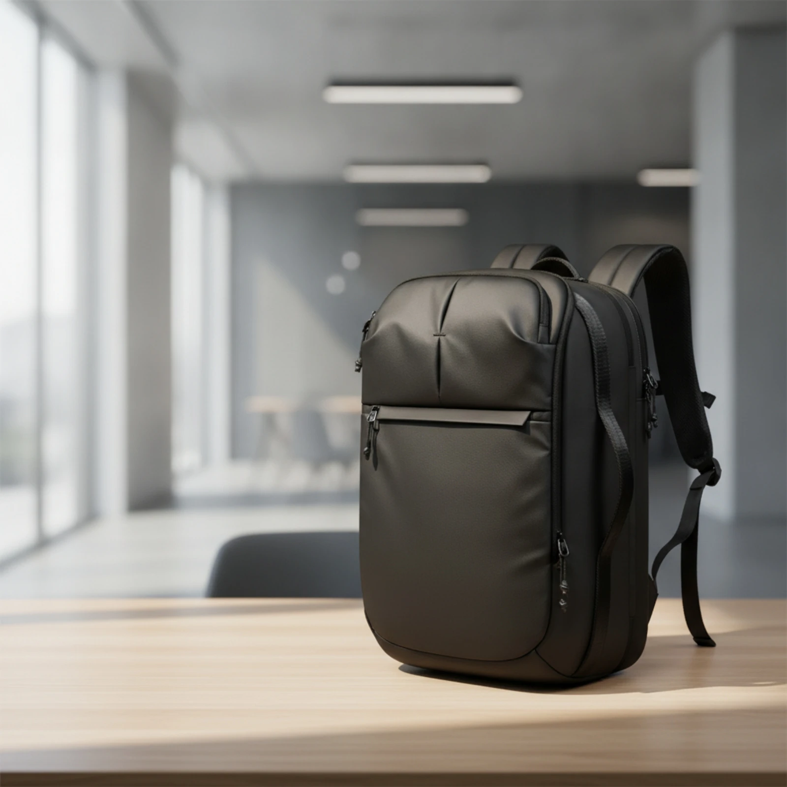 Oxford Material Backpack with Laptop Compartment Padded Water-Repellent Commuter Backpack with Luggage Strap Adjustable