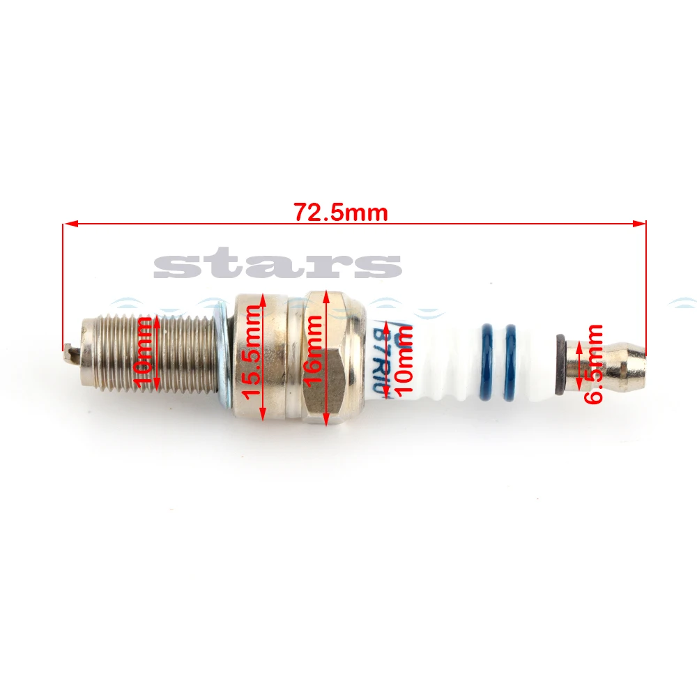 Motorcycle Iridium Spark Plug B7RIU for CR7E CPR7EA-9 CPR8EA-9 CPR8EAIX-9 96067 CR8E CR8EIX IU24 IU22 UR4DC PRG6HCC