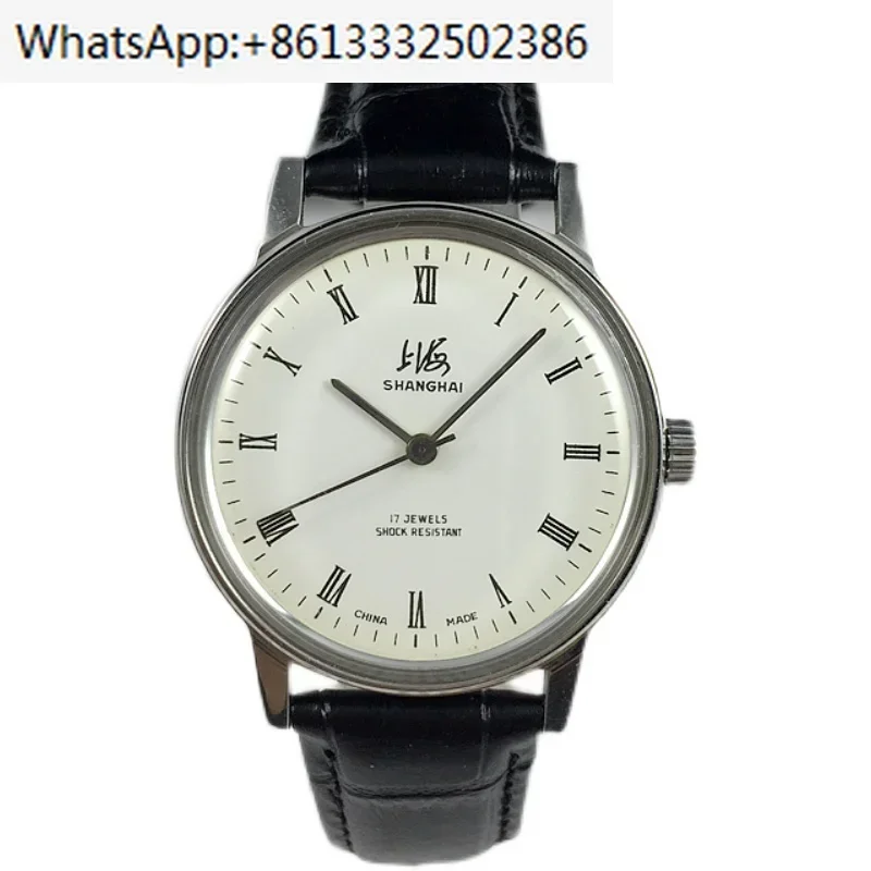 

2022 Оригинальные мужские механические часы Shanghai 8120, полностью стальные, с белым циферблатом, диаметр 36 мм