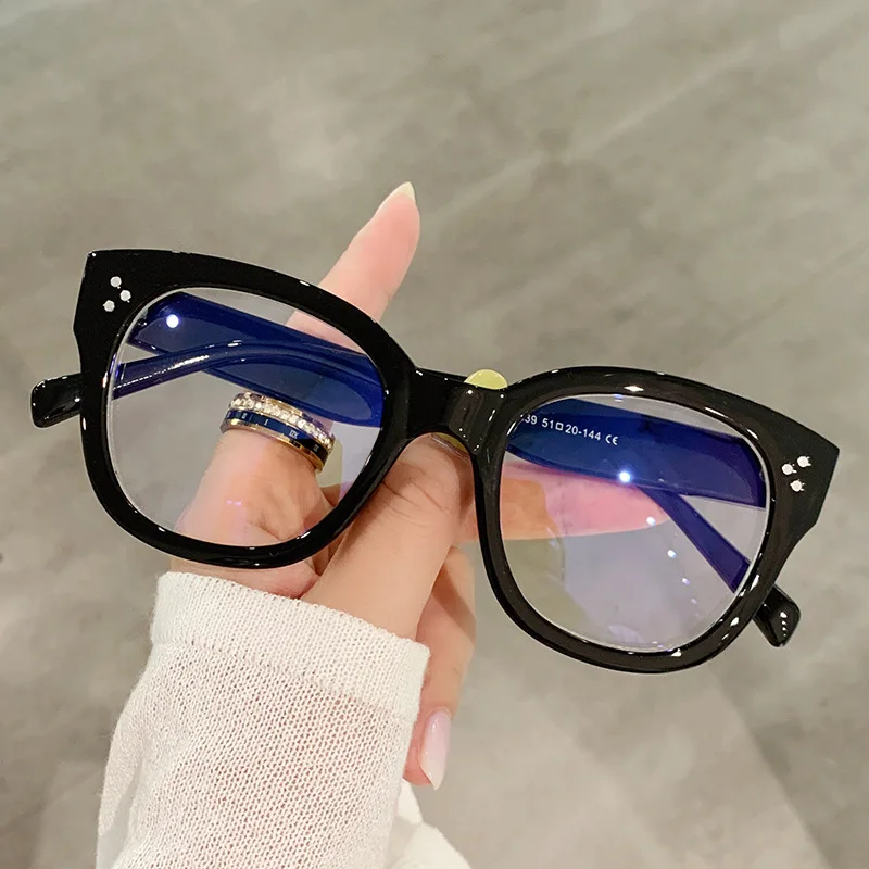 1pc Retro Cat Eye Blue Light Blocking Glasses for Women Computer Eyeglasses Anti Eye Strain Eyewear for Office Reading Daily Wea