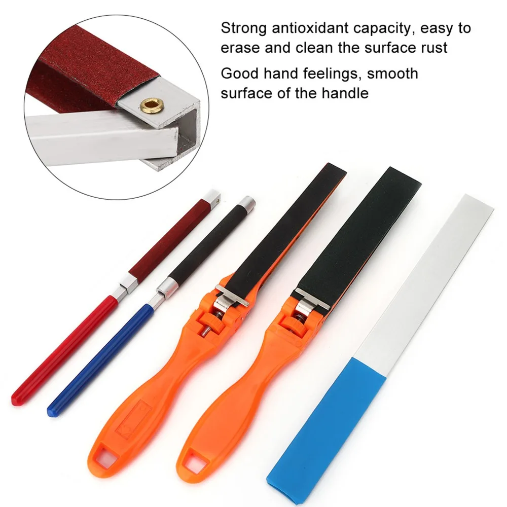 

5pcs Semicircle Shape Manual Sandpaper Stick Round Square Flat Design Sanding Paper Roll Bar Polishing Sandpaper Craft Projects