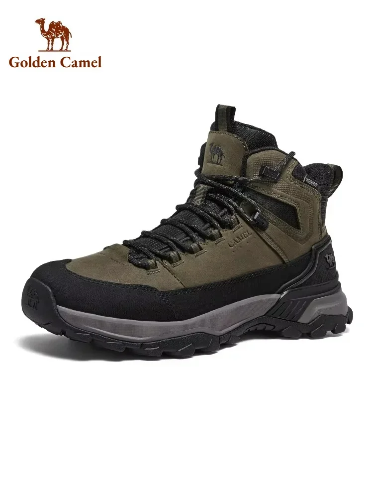 Golden Camel High-Top Men Hiking Boot 2026 Winter Waterproof Non Slip EVA Cushioning Shock-absorbing High-Top Climbing Men Shoes