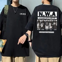 2024 New Rapper Ice Cube MC Ren Dr. Dre DJ Yella  Tshirt Gangsta Rap N.W.A NWA Music Group cotton T-shirt Men Hip Hop Tee Shirt