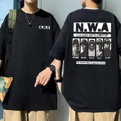 男性用ヒップホップコットンTシャツ,ラッパーアイスキューブ,Mc ren,dr. dre,dj yella,drea,dge xle,n.w.a,nwa,音楽グループ,新しい,2022