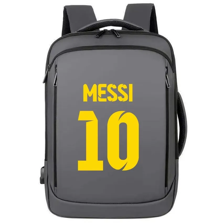 

MEI SS 10 Number Pattern Printed Men Laptop Large Capacity Backpacks Black High School Bags Teen College Girl Boy Backpack USB