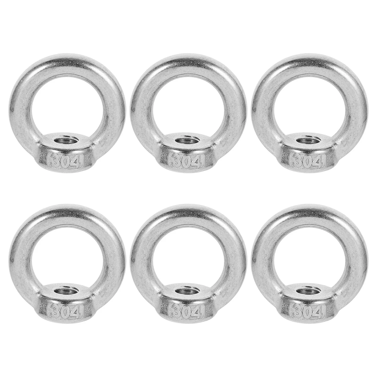

8Pcs Stainless Steel Lifting Eye Nuts M8 Ring Shaped Marine Grade Heavy Duty Threaded Fasteners for Hoisting Rigging