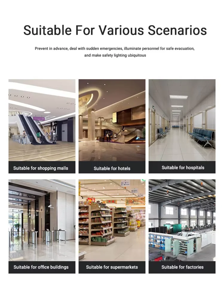 Led Acil Durum Işık Lambası Profesyonel Sınıf Dayanıklı AC200-240V Downlight Dahili Pil, Elektrik Kesintisi Olduğunda Işıklar Yanar