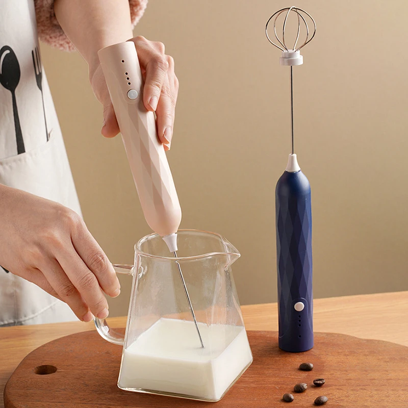 جهاز رغوة الحليب الكهربائي اللاسلكي ، مضرب البيض المخفوق ، USB قابل لإعادة الشحن ، أدوات القهوة المحمولة باليد ، خلاط هزاز الحليب