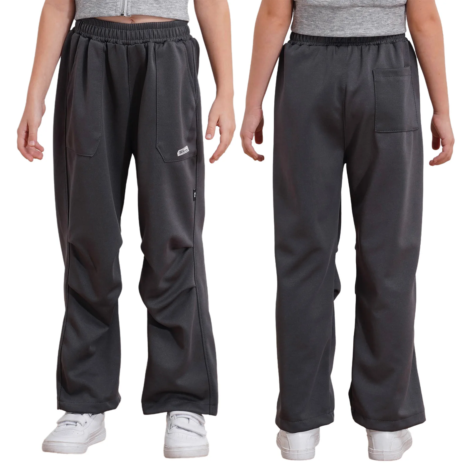 Children Fashion Sweatpants Boys Girls Casual Minimalist Pants Trousers Elastic Waistband loose School Uniform Pants Sportswear