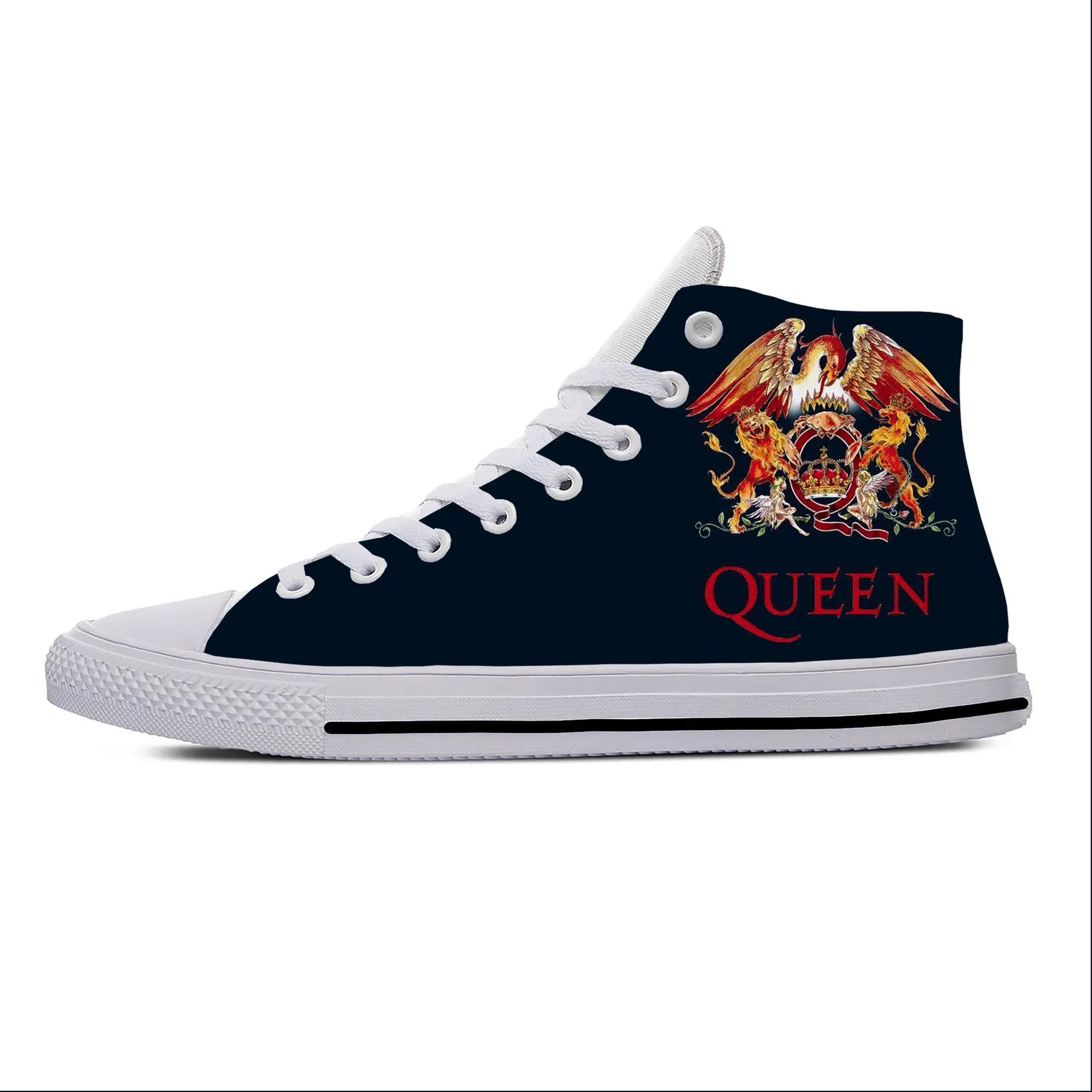 Hot Queen Rock Band Freddie Mercury Music Fashion Casual Cloth Shoes High Top Lightweight Breathable 3D Print Men Women Sneakers