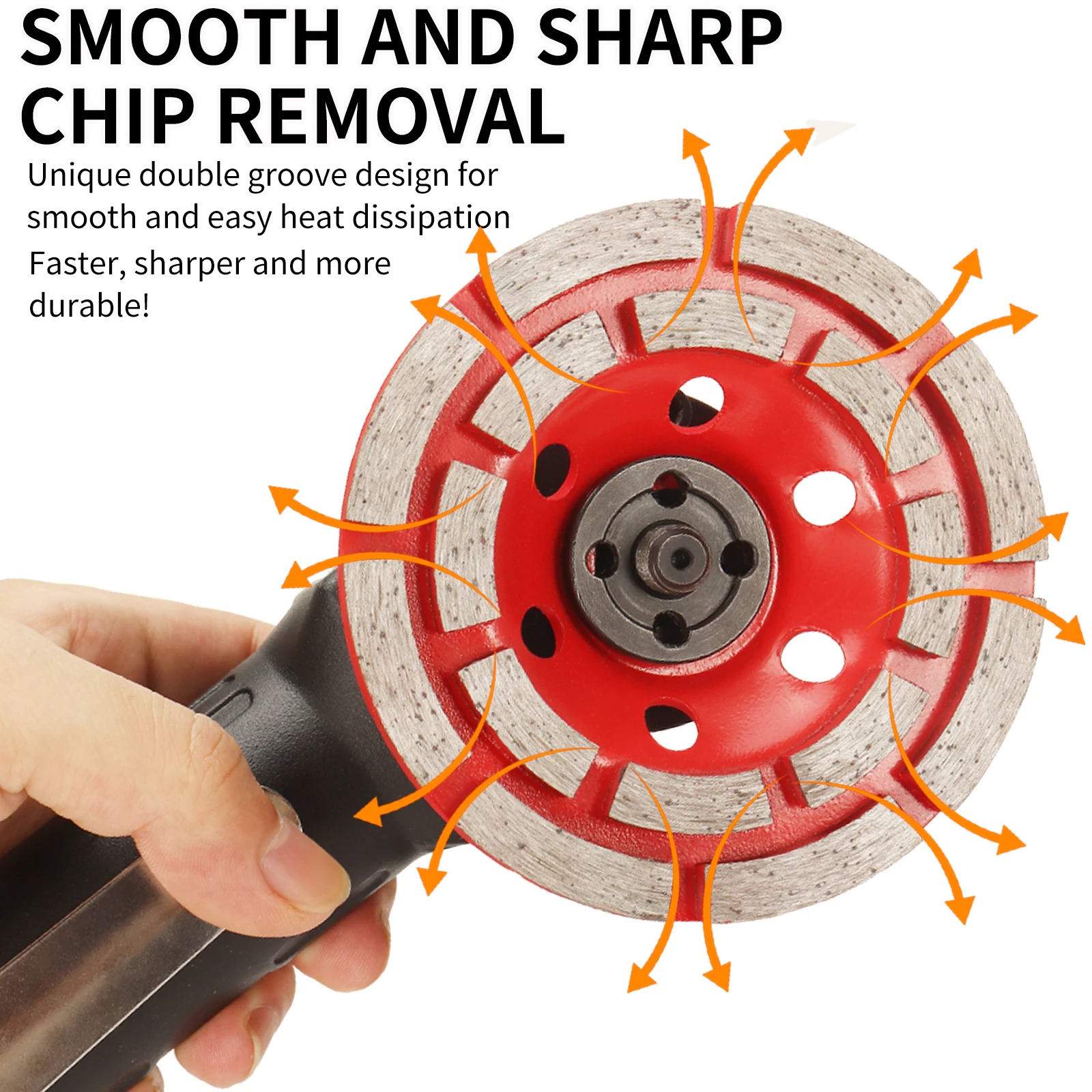 SIFANG 100/125/150/180mm Concrete Turbo Diamond Grinding Cup Wheel Heavy Duty Angle Grinder Wheels For Angle Grinder