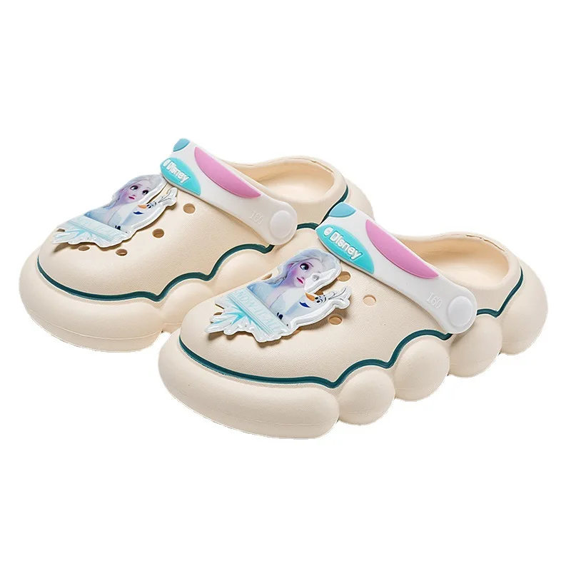 Disney slippers Elsa Princess cartoon girls beach shoes Baotou small children indoors and outdoors sandals