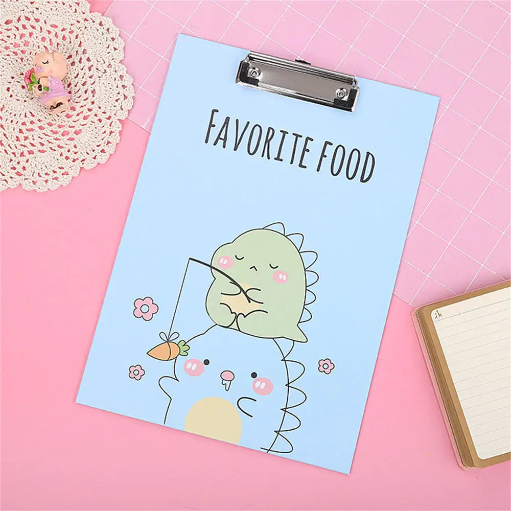 Creative Multifunctional Stationery Writing Pad Clip Cartoon Paper Holder A4 Folder Clipboard Menu Data File Storage Folder