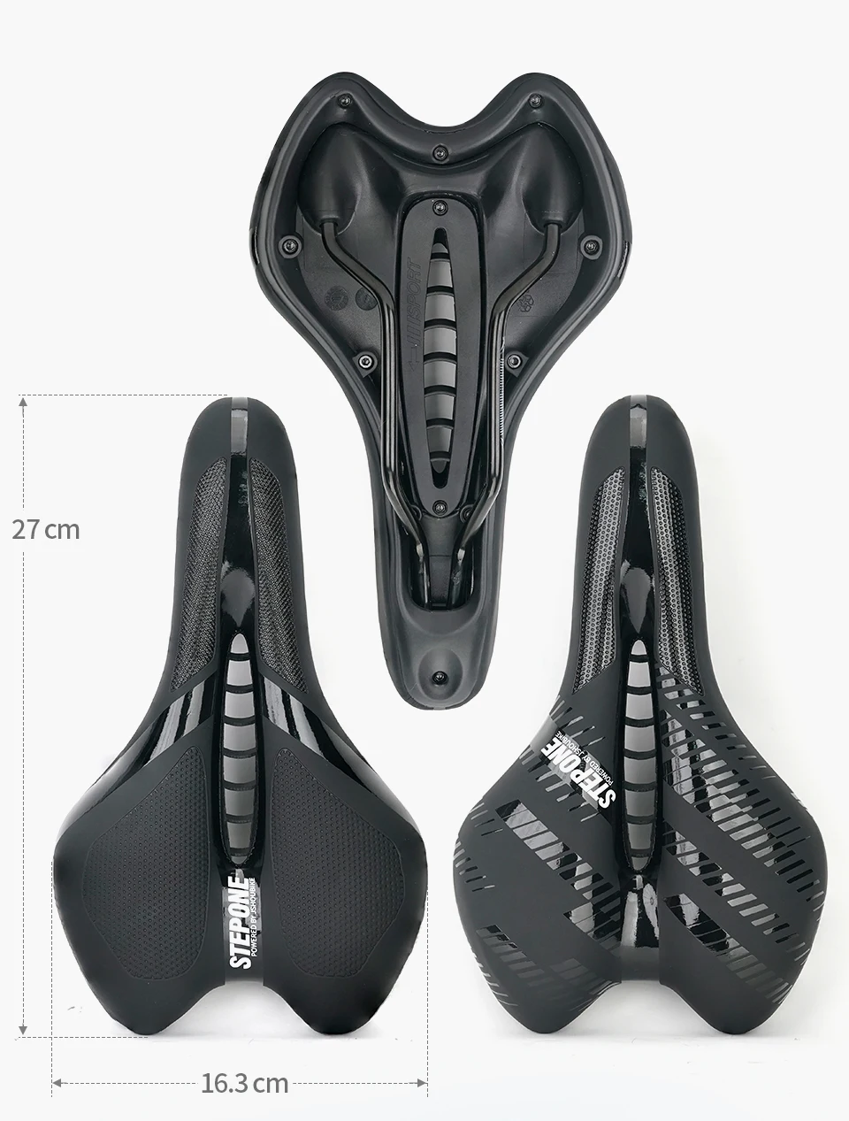 STEPONE Bike Saddle Mountain MTB Road Cycling Cushion Seat Exercise Soft Silicone Gel Shockproof Comfortable Hollow Saddle