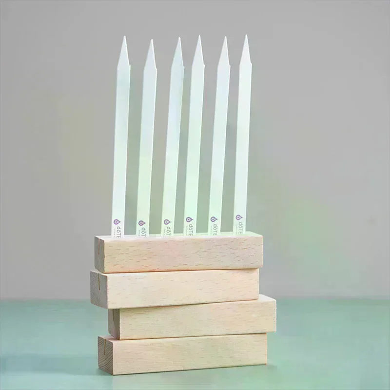 /YOV/Wood Table Perfume Essential Oils Test Tester Paper Strip Holder Display Stand Clamps Aromatherapy Paper Clips Decoration