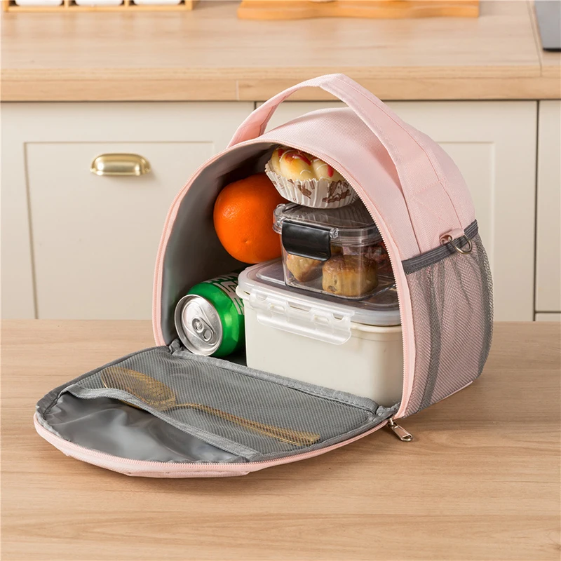 Fashion Insulated Heart Design Lunch Bag for Women Girl Large Capacity Thermal Cooler Crossbody Tote Portable Lunch Box for Work