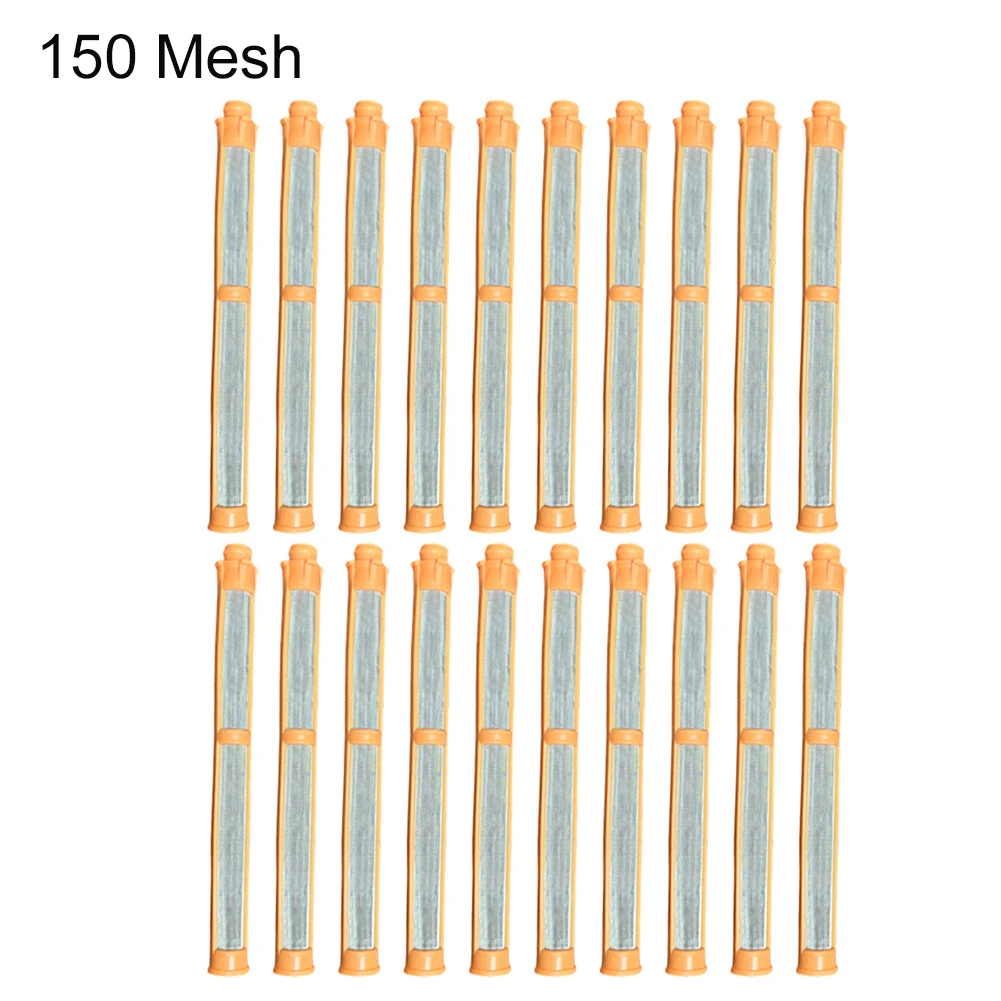 20pcs 60/100/150 Mesh Airless Paint Sprayer Filters High Filtration Airless Paint Sprayer Filter 11x110mm Power Tool Accessories