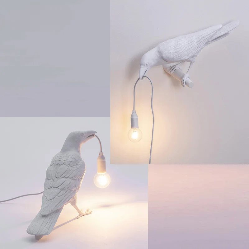 

Auspicious Bird Postmodern Creative Wall Lamp Bedroom Nordic Creative Bird Lamp Simple Nordic Style Designer Wall Lamp