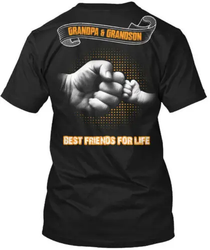 Grandpa And Grandson Best Friend For Life T-Shirt Made in the USA Size S to 5XL