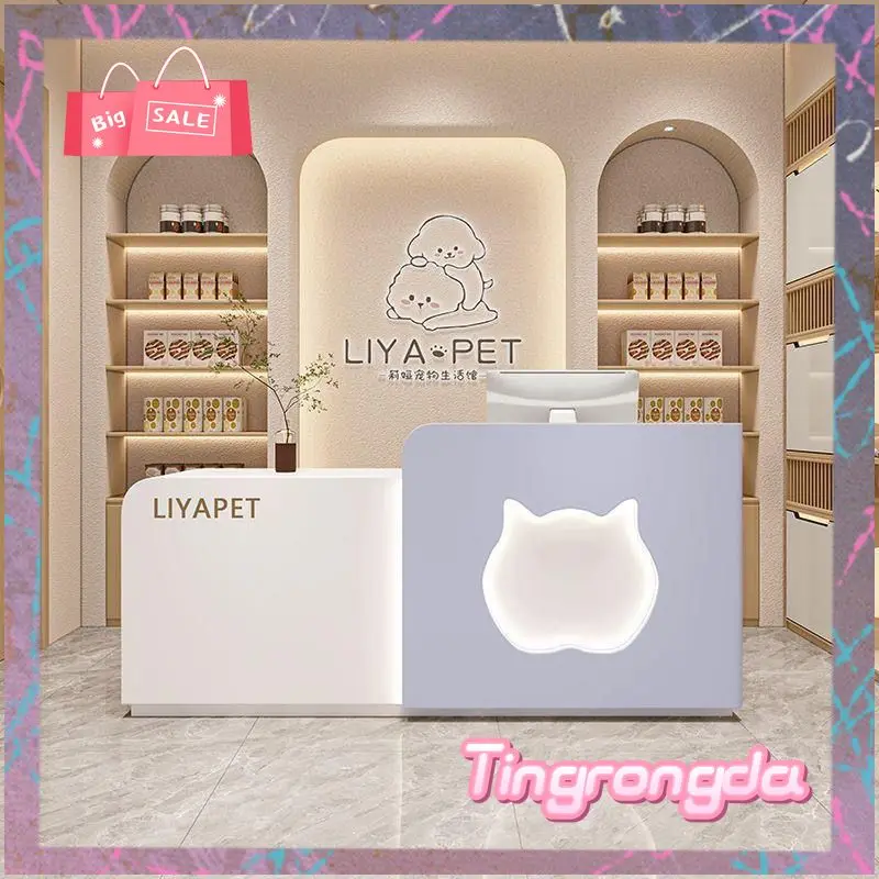 Checkout Modern Front Desk Reception Counter White Classic Business Reception Desks Beauty Salon Mostrador Recepcion Furniture