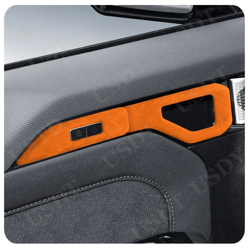 

For Jetour T2 Traveler 2023 2024 2025 Made of Alcantara Suede Door Interior Handle Cover Mat