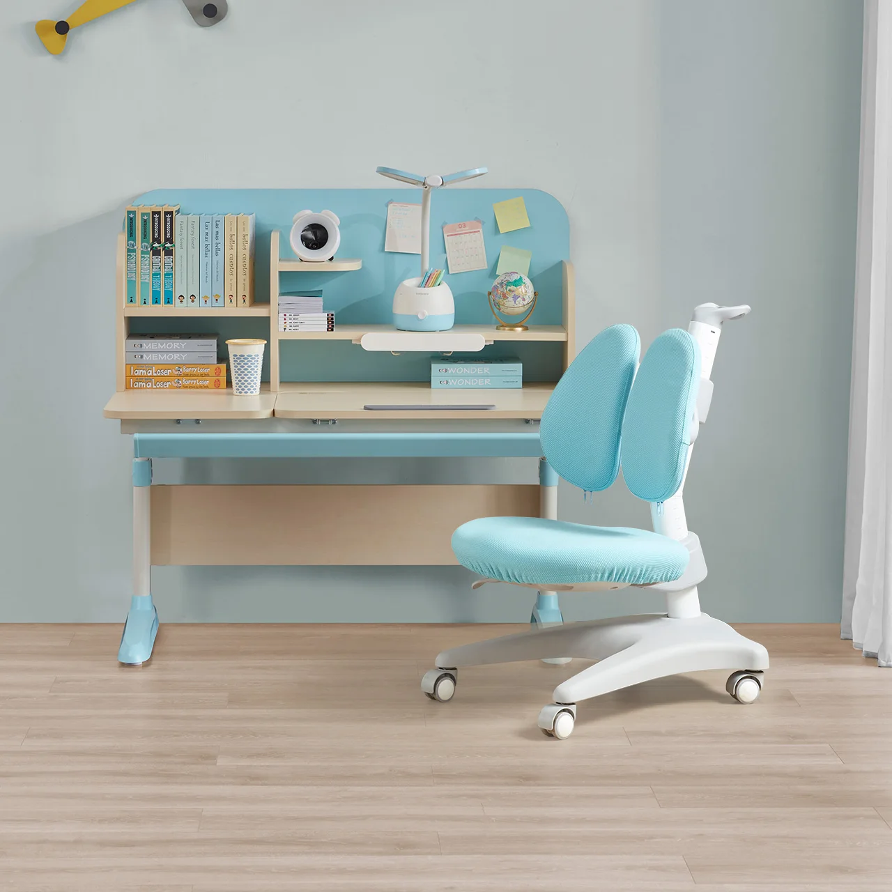 New Product 2023 Ergonomic Kids Study Table and Desk OEM ODM    And Chair With Bookshelf