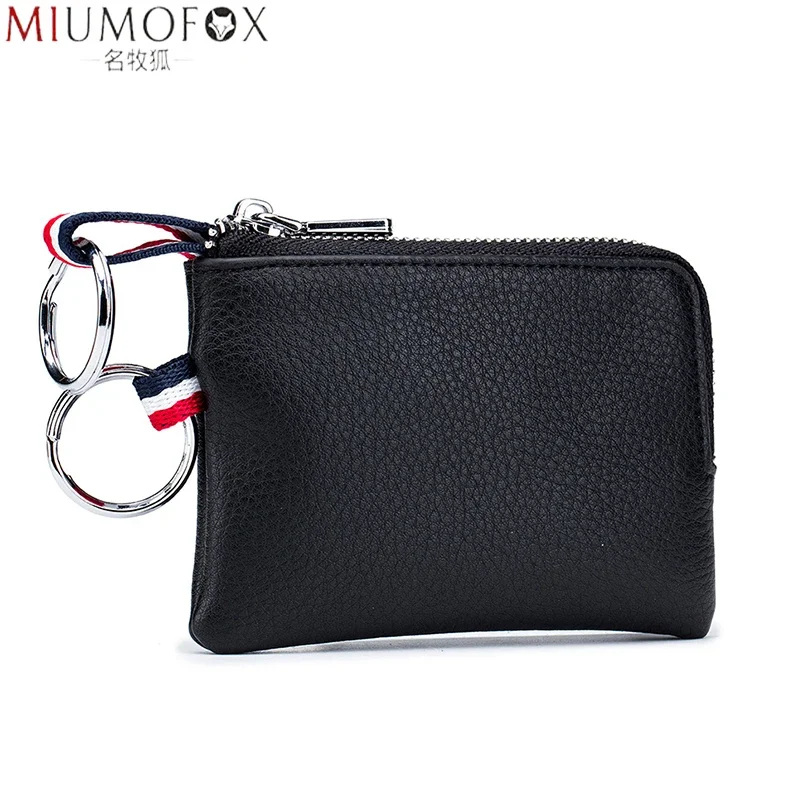 Mini Purse for Men Wallet Women Genuine Leather Zipper Brand Short Lady Small Slim Key Case Women's Wallets Male Thin Portomonee