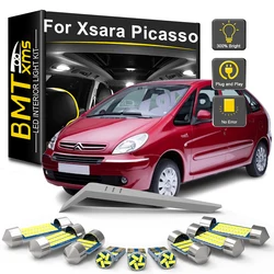 BMTxms 8Pcs For Citroen Xsara Picasso 2000-2005 2006 2007 2008 2009 2010 Car LED Interior Light Bulb Kit Canbus Dome Map Trunk