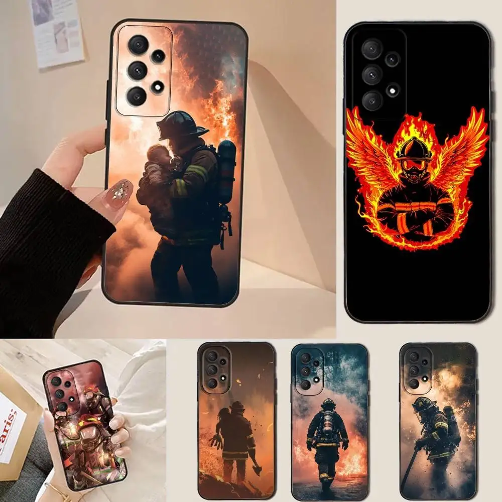 

Firefighter Heroes Phone Case For Samsung Galaxy A13,A21s,A22,A31,A32,A52,A53,A71,A80,Soft Black Shell