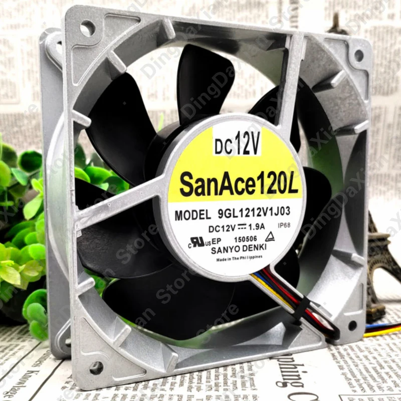 X 1PCS For SANYO 9GL1212V1J03 | 12V 1.9A | 12CM | Violent High Air Volume Industrial Cooling Fan