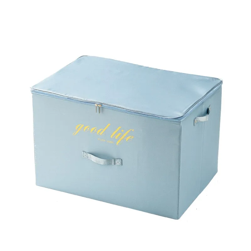 Foldable Clothes Storage Box Tribute Satin Wardrobe Underwear Bras Organizer Large Capacity Quilt Storage Container Camping Box