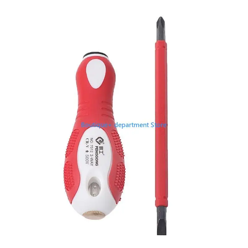 E1PD 2-In-1 Dual for Head Screwdriver Electrical Tester Pen 500V Detector Too