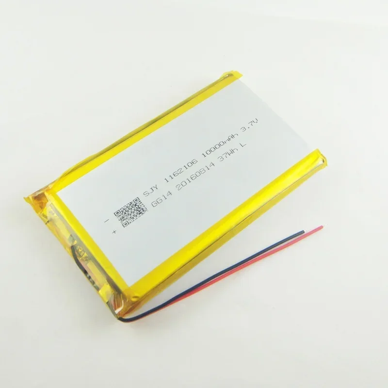 Baterai Polimer Lithium 1162106 3.7V Coklat Baru Baterai Daya Ponsel 10000MAH DIY Sel Li-ion Isi Ulang Baik A