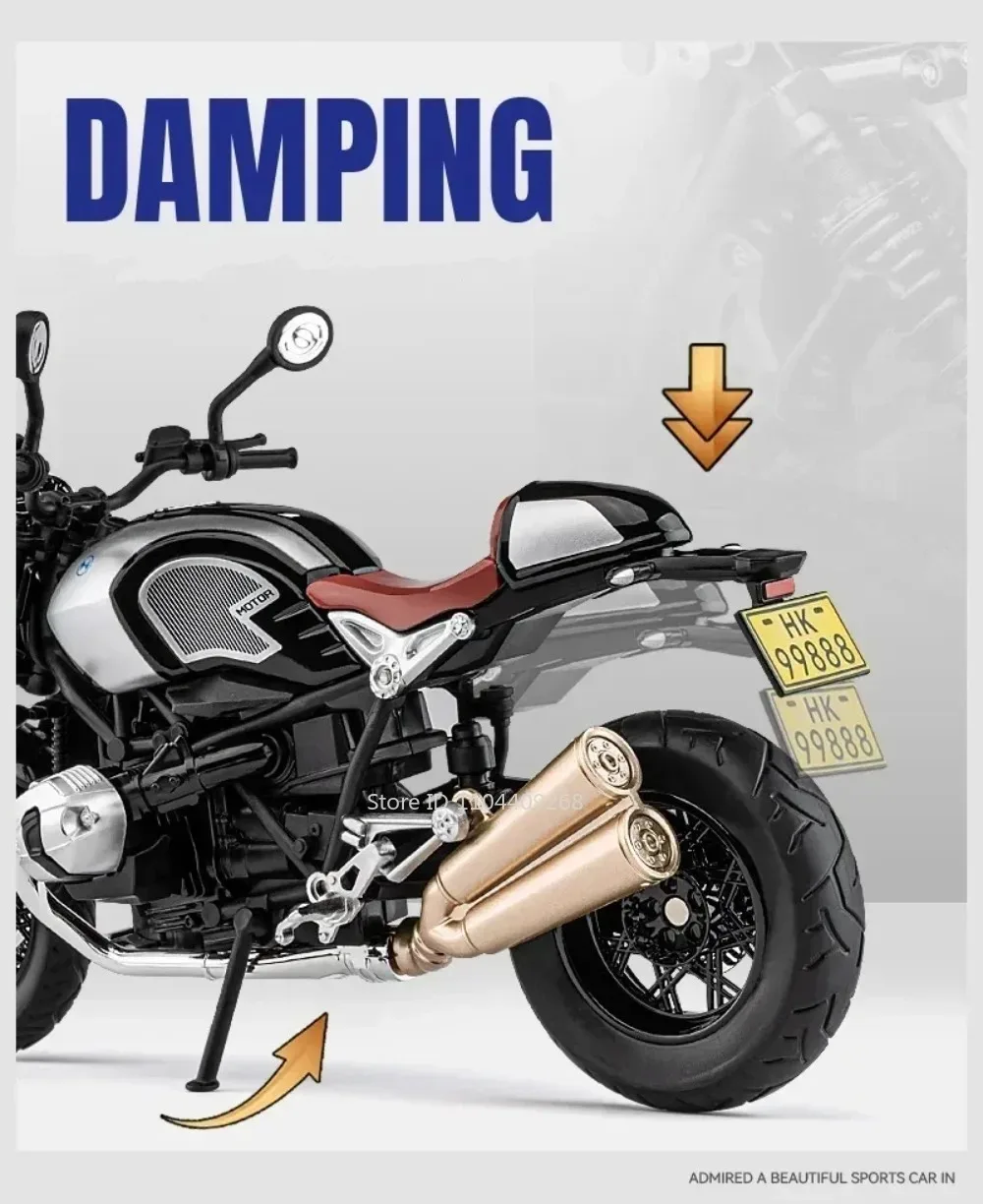 1:12 R Nine T Kawasaki KX450 Motorrad Modell Spielzeugauto Stoßdämpfung Rad Lenkmotor Modelle Spielzeug Beste Geschenke für Jungen – Detail 7