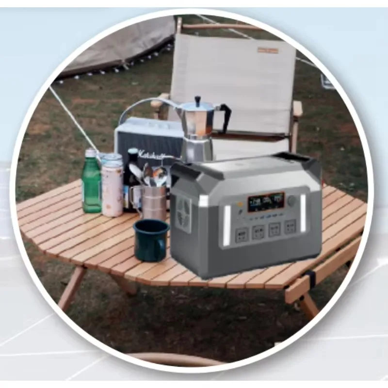 2KW Off Grid Solar Lighting Kit, Polycrystalline Panel Matching, Lithium Battery Energy Storage for Home Camping Daily Use