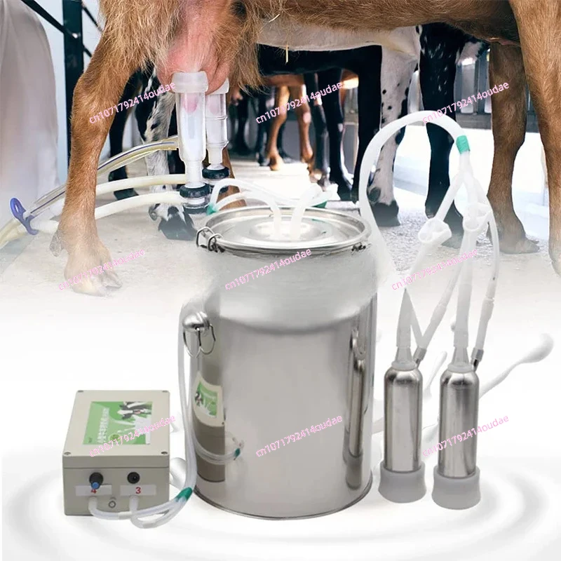 

10L Vacuum Type Automatic Dairy Cows Goat Sheep Milk Machine Pulsation Portable Electric Cow Milking Machines