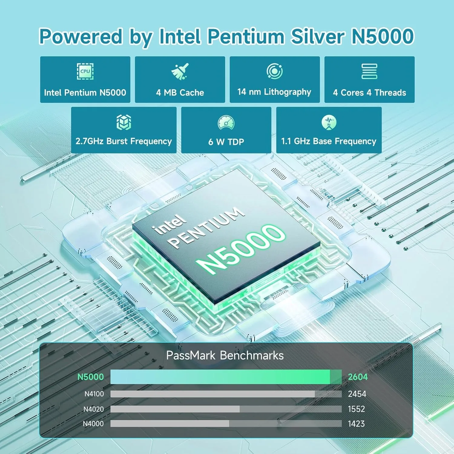 Bmax 14 inch Laptop Computer, 8GB RAM/256GB SSD, FHD IPS Display, Intel N5000 Processor Up to 2.7GHz, 2.4/5G WiFi, BT 5.0, Long