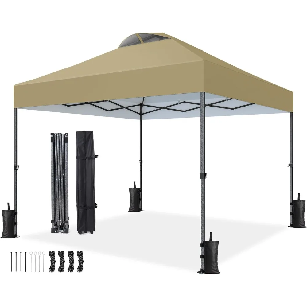 

Всплывающая палатка с навесом 10x10, портативный уличный навес, установка для одного человека, устойчивый к ультрафиолетовому излучению и водонепроницаемый легкий навес с направляющими, St