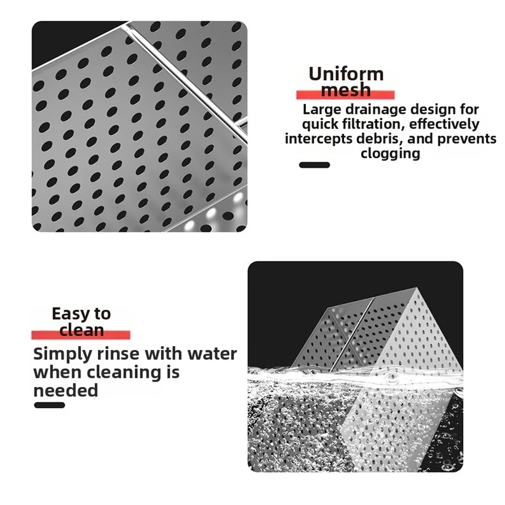 

Commercial Kitchen Easy Clean Sewer Drain Basket Drain Filter Prevents Clogging Traps Debris 8mm Mesh Aperture