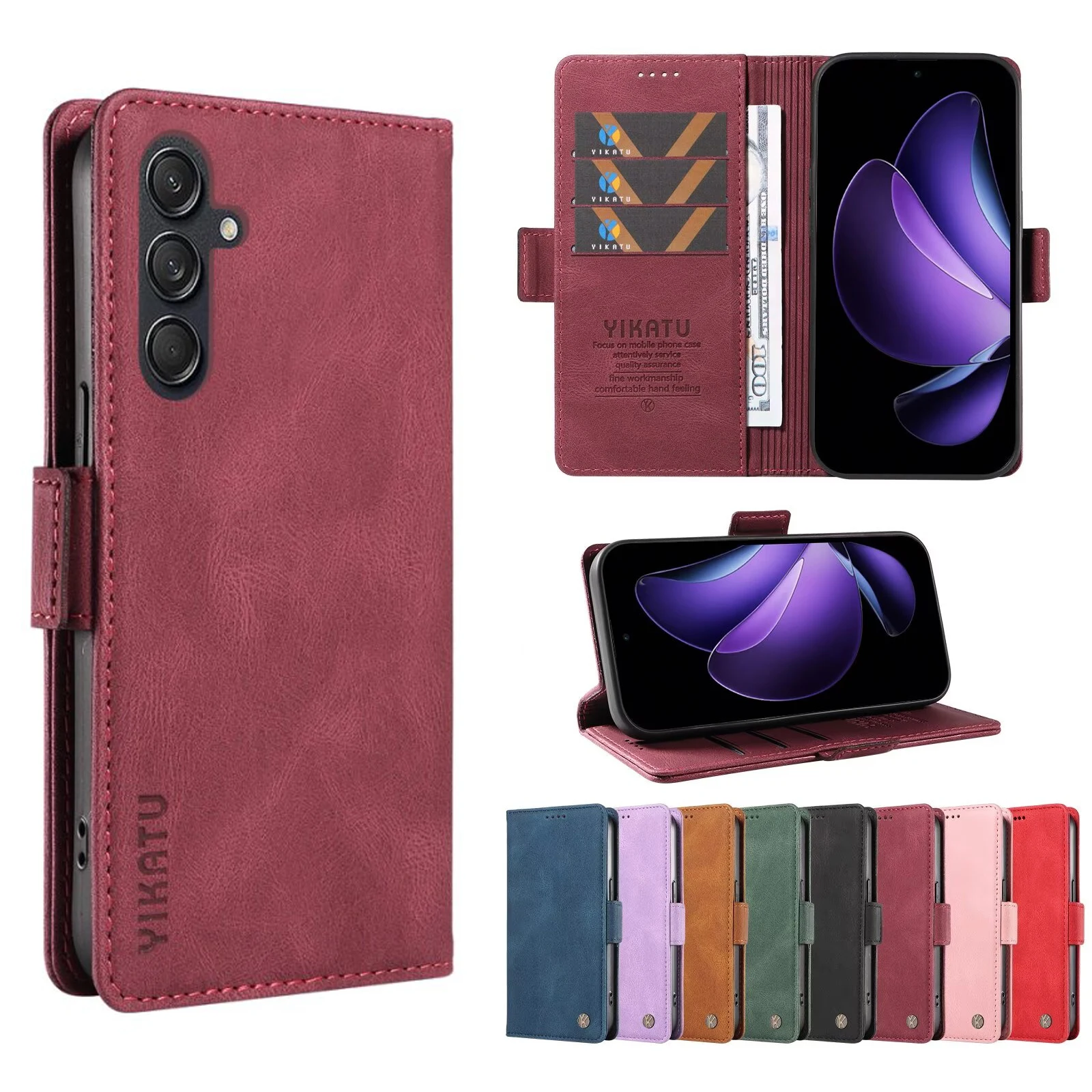 

Wallet Leather Case For Samsung Galaxy M80S M62 F62 M60S M55 M35 M32 M23 M22 M10 J7 A05 A04E A03S A03 Core A02S A310 Xcover7 5G