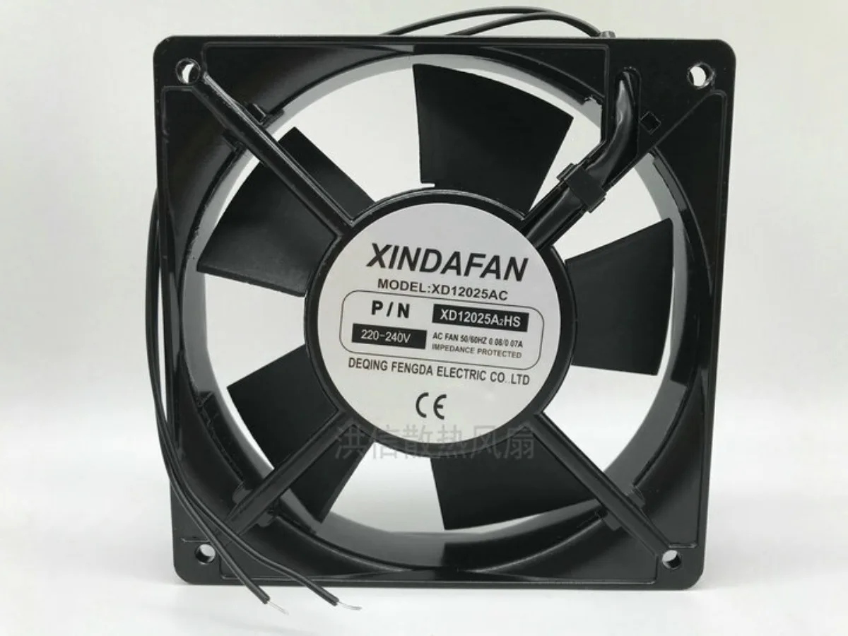 

For INDAFAN XD12025A2HS 12CM 220V 12025 2-wire AC aluminum frame cooling fan