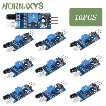 1-10 adet IR kızılötesi tüp modülü 3 Pin engel kaçınma sensörü modülü araba Robot için yansıtıcı fotoelektrik sensör