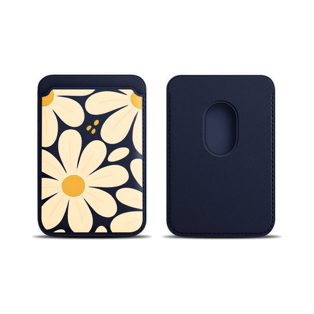 Blumen-Leder-Kartenetui Handyhülle Kartenhalter für Magnetische Hülle Geeignet für alle iPhones mit Magsafe-Kartenfunktion Rückseitentasche – Detail 17